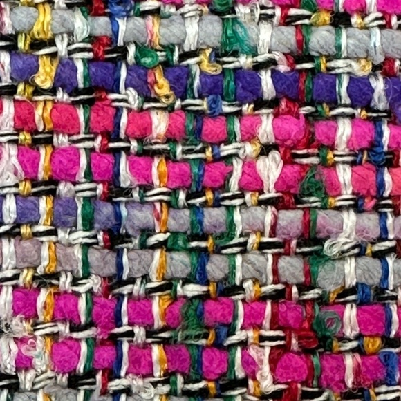 Vintage Coldwater Creek Rainbow Weave Silk Blend Jewel Boucle Jacket Blazer 14P - Picture 4 of 14